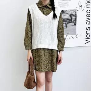 클래식 디자인 브이넥 여자 니트웨어 여름조끼 베스트 wUg6+1GKL