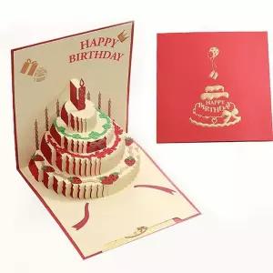 생일카드 3D팝업카드 3P 생일편지 축하카드 파티 기념일