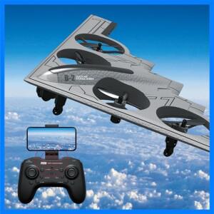 FPV 리모컨 비행기 480P 카메라 RC 비행기, B2 전투기 스텔스 폭격기, 2.4G 터보팬 구조 호버 빅 글라이더