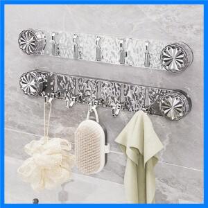 강력한 흡착식 샤워 후크 5개, 미끄럼 방지 수건 걸이, 욕실, 주방 및 세탁실용, 벽걸이 정리함