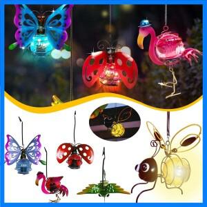 태양열 벌레 퇴치등, 날으는 곤충 요정 램프, 정원 철제 조각 장식품, 마당 발코니 현관