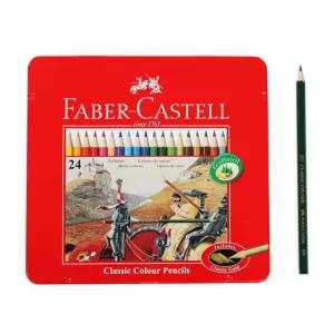 파버카스텔 24색 연필(틴케이스)색연필 그림연필 미술연필 연필세트 학생연필 학습용연필 교육용연필 연필