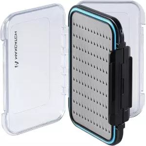 Maxcatch 방수 양면 플라이 박스 - 건조 및 습윤 파리 보관을 위한 투명 뚜껑과 간편한 그립 폼이 있는