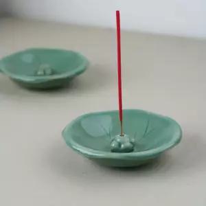 청자 연접시 향꽂이 스틱 꽂이 인센스홀더 장식품 소품 도자기 미니어처 인받침 받침대