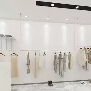 행거 천장형 와이어 파이프 스텐행거 옷가게 매장용 120cm 옷걸이