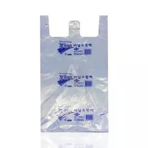 푸르미 손잡이비닐봉투 흰색 특대38X46cm 100매X10개업소용 포장 시장 일회용 마트 소형 배달 쓰레기 봉지