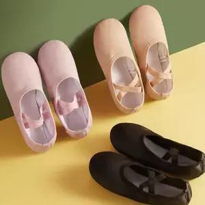 발레슈즈 성인 가죽 부드러운 무용 연습 신발 발레화