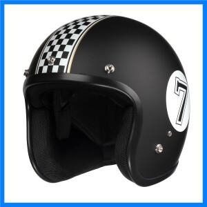 클래식 3/4 오픈 페이스 헬멧 (오토바이 및 스쿠터용) |   DOT 인증 빈티지 스타일 |   라이더를 위한 가벼