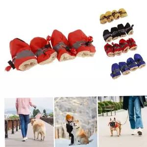 강아지신발 털 4P 슈즈 산책 부츠 애견신발 겨울 양말