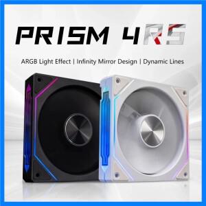 PRISM 4 RS 컴퓨터 케이스 팬 12cm ARGB 4 핀 저소음 냉각 팬 12V 대형 풍량 800-1600RPM