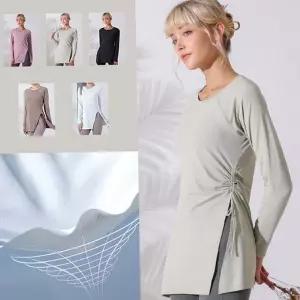 티셔츠 옆트임 요가복 긴팔 필라테스복 스포츠 운동 상의