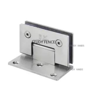 호환 스테인레스 스틸 프레임리스 유리 니켈 브러시 도어 힌지 욕실 클립 욕실 접이식 유리 클립 90 도