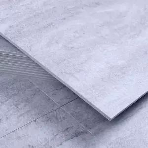 3t 점착식 데코타일 무광 트레버틴 그레이 wbti6-15 형 실내인테리어 주방타일및보수