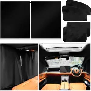 Tallew 5pcs 자동차 창문이 햇빛 가리개 검은색 칸막이 커튼 마그네틱 프라이버시 측면 선쉐이드 액세서리