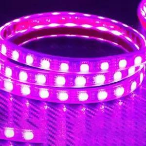 12v 차량 led 바 핑크 튜브 타입 5m 1롤 자동차 diy 리플렉터 led전구 플렉시블led