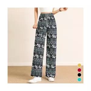 여성 의류 하의 시원한 여름 태국 코끼리 밴딩 바지 FST-LM-0362