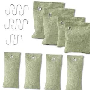 옷장냄새제거 그린 주머니 대나무 8p세트 숯탈취 실내 탈취제 다용도제 용제 제거 옷제 섬유 섬유제