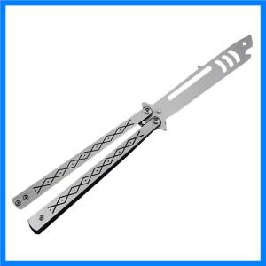 접이식 나비 칼 CSGO Blunt Balisong 상어 디자인 Balisong 포켓 트레이너 야외 게임을위한 생존 칼 훈련