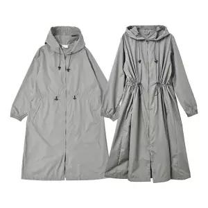 일본 정품 여성용 2WAY 레인코트 파우치 세트그레이 G