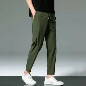 9부 슬랙스 바지 남자 테이퍼드 일자핏 밴딩 팬츠 남성 낚지 슬림핏슬랙스