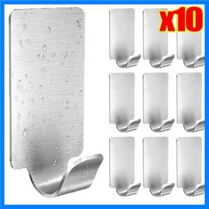 자체 접착식 후크 스테인리스 스틸 무거운 물건용 벽걸이 후크 욕실 정리용 수건걸이 다용도 주방 홀더 선