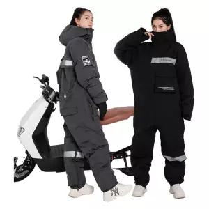 라이딩 배달용 업그레이드 동계 실외복 우주복 방풍 방한복 전신 점프수트