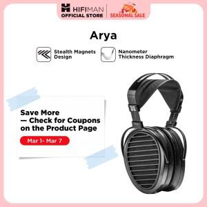 HIFIMAN Arya 풀 사이즈 오버 이어 평면 마그네틱 오디오 파일 조정 가능한 헤드폰 스텔스 자석 버전
