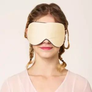 양면 수면안대 2개 옐로우 그린 눈가리개 숙면 아이템 빛차단 3D 입체 암막 여행용 불면증 냉온 온열