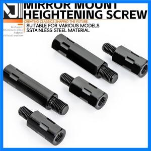 더긴 확장 검은 오토바이 백미러 어댑터 M8 8mm M10 10mm 반 시계 방향 오른쪽 왼손 스레드 변경 나사