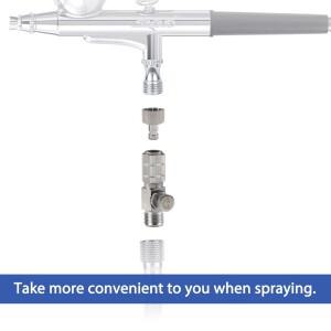 에어 브러쉬 퀵 릴리스 커플러 (공기 흐름 조절 밸브 포함) 1/8 