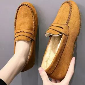 따뜻한 털모카신 스웨이드 패딩화 겨울운동화 여성용 양털스니커즈 퍼안감슈즈 뽀글이단화