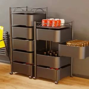 카트 수납 선반 서랍 철망 거실 바퀴 이동식 진열대