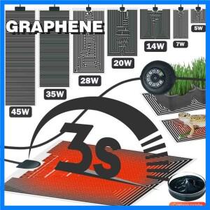 5-45W 따뜻한 열 매트 식물 난방 패드 실내 정원 파충류에 대한 온도 조절 기능이있는 테라리움 히터
