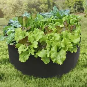 초록가든 베란다 텃밭 부직포 화분(80x30cm) (블랙) 모종 가벼운화분