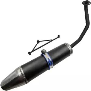GY6150CC 스쿠터 스트로크 엔진용 ZTDZZH 블랙 머플러 배기 파이프 시스템