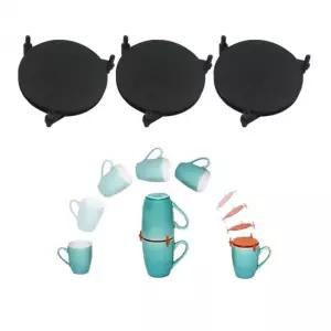 컵정리 가능 컵홀더 신축형 주방정리용품 컵받침대 3개입