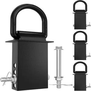 볼트 너트가 장착된 RETURUE 4PCS 18000파운드 트레일러 스테이킹 포켓 D 링 대형 이동식 플랫 트럭 및