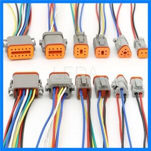 1Pcs DT 방수 자동차 커넥터 15cm 배선 DT06-2S/DT04-2P 3P 4P 6P 8P 12P 남성 여성 플러그 소켓