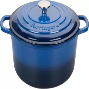 보링가드 에나멜 주철 더치 오븐 냄비 뚜껑 사워도우 빵 굽기용 원형 4.5쿼트 파란색