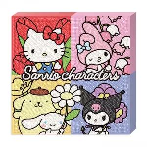 십자수 보석 산리오 플라워 25x25cm 비즈 캐릭터 공예 세트