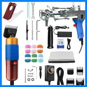 2-in-1 터프팅 건 세트 카펫 천 및 전기 푸시 쉬어 포함 도구 완전