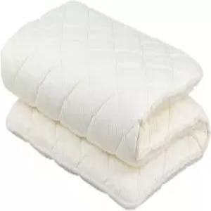 FULI 일본산 이불 바닥 침대 다다미 접이식 롤업 수면 패드 시키부톤 (화이트 트윈)