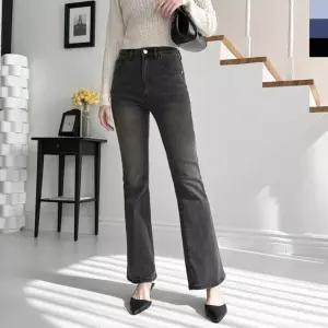 세미 스판 여자 청바지 데님 2L- WSF5000 반하이웨스트 부츠컷 SIN 히든밴딩