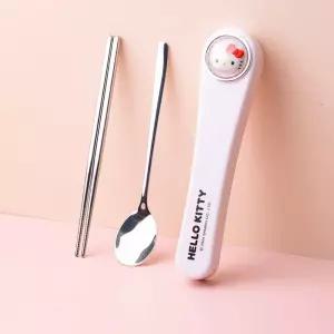 페이스 수저 케이스세트-헬로키티스푼 어린이 도시락 포크 피규어 어숟가락 규어 캐릭터