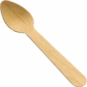 완벽한 Stix 그린 스푼 110 자작나무 퇴비화 가능한 커틀러리 테스터 오목한 길이 4-1/2인치 (100팩)