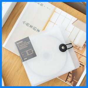 투명 컬러 플라스틱 디스크 CD 케이스 DVD 홀더 지갑형 보관 가방 정리함 커버 박스 앨범 버클 포함