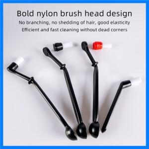 식품 등급 커피 머신 청소 브러시 긴 손잡이 교체 가능한