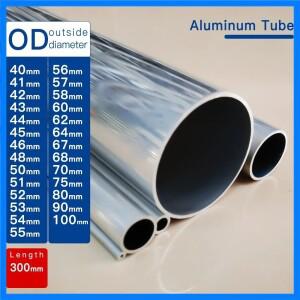 알루미늄 튜브 OD40-100mm 길이 300mm 원형 합금 파이프 직선 대형 외경 6063 두께 1-6
