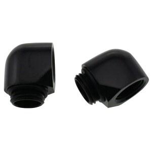 CZQC 90도 회전 엘보 2PCS 블랙 G1/4 남녀 직각 익스텐더 커넥터 어댑터 PC 수냉 시스템용 피팅