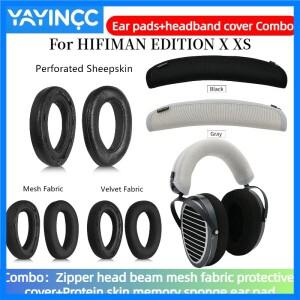 YAYINCC 교체용 양가죽 이어 패드 + HIFIMAN EDITION X ANANDA HE1000SE ARYA 헤드폰용 지퍼 헤드밴드 커버